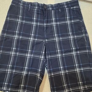 Urban Pipeline Navy and White Plaid Chinos